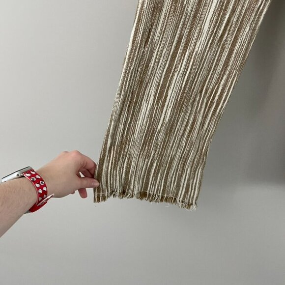 Free People Marta Yarn Stripe Tan Dyed Trouser Pants Size 0 - Picture 6 of 7